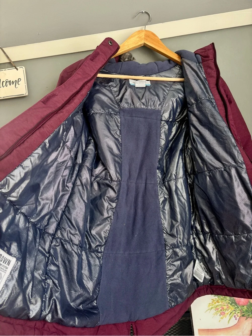 Columbia Insulated Hooded Winter Coat - Berry